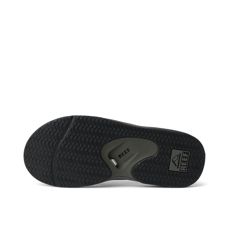 Reef Fanning Mens Bottle Opener Flip Flop, Arch Support, Durable Outsole, Water Friendly, Grey/Black, 8 - Image 3